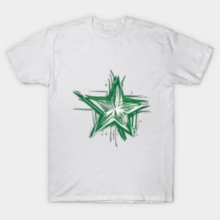 Emerald Star Graffiti Splash Art No. 512 T-Shirt